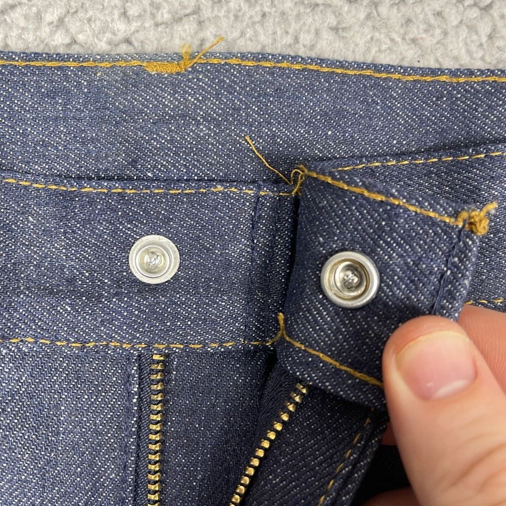 VTG Deadstock Levis Saddleman Jeans Womens 26x29 Raw Denim USA Orange Tab 80s - Picture 5 of 16